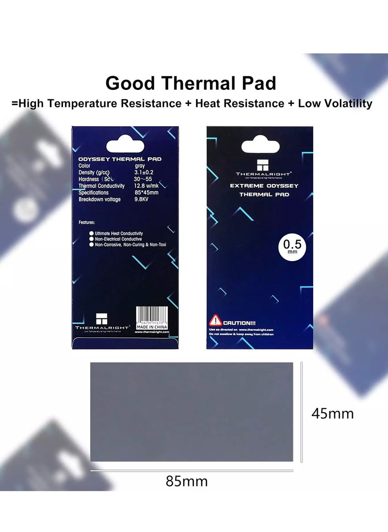 Thermalright Thermal Pad 0.5mm 12.8 W/mK, 85x45x0.5mm, Non Conductive Heat Resistance, Odyssey Silicone Thermal Pads for PC PS5 PS4 Laptop Heatsink GPU/CPU/SSD/VRAM/LED Cooler  - Image 2