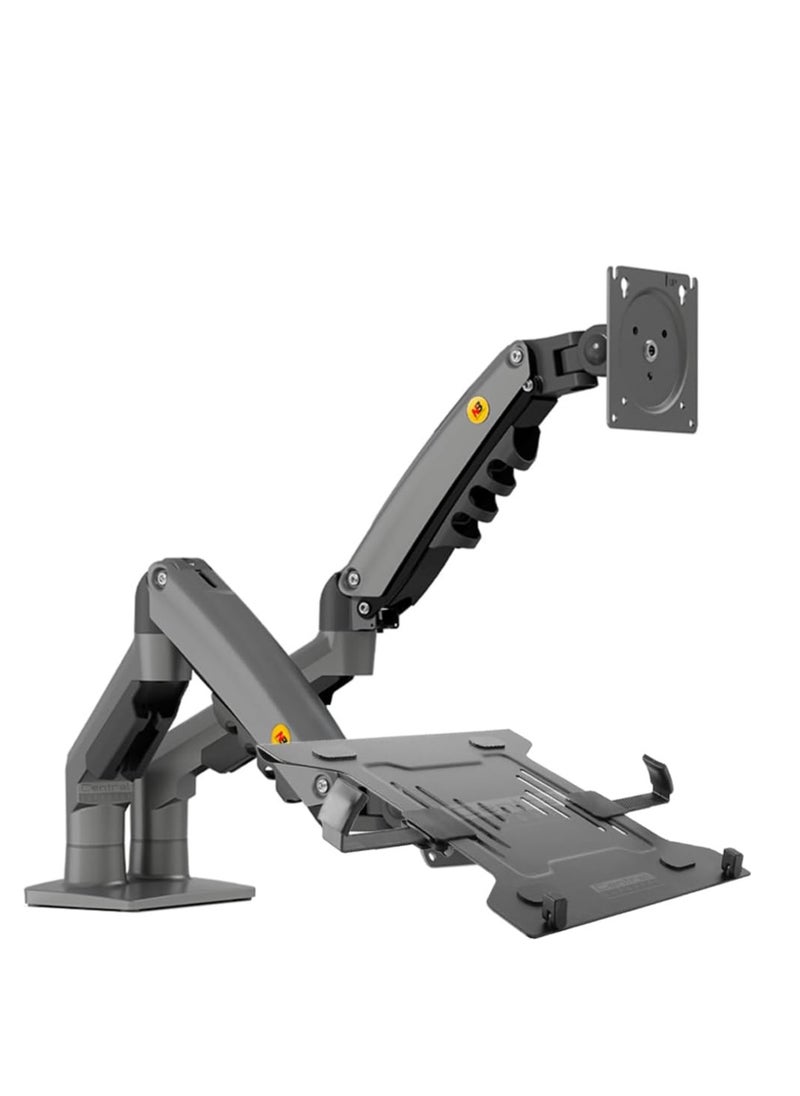 Generic Articulated Gas Piston Desk Mount Kit – Dual Monitor & Dual Laptop Stand (15-34" Monitors, Up to 17" Laptops, VESA 75x75 & 100x100)  - Image 1