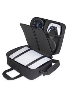 For PS5 Case, Console Case Compatible with Playstation 5 and PS5 Digital Edition with Customizable Interior for Playstation Controller PS5 Games Gaming Headset, and Gaming Accessories