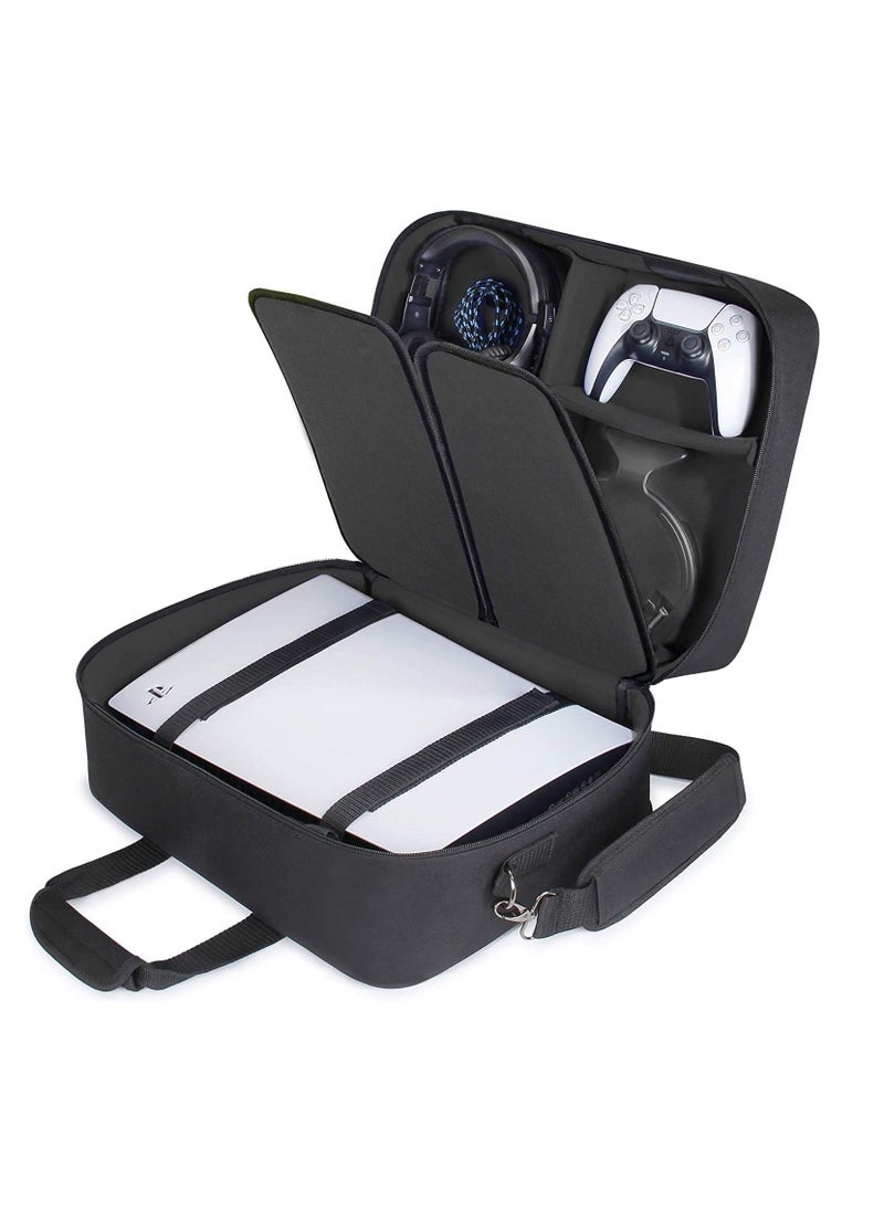 XICEN - For PS5 Case, Console Case Compatible with Playstation 5 and PS5 Digital Edition with Customizable Interior for Playstation Controller PS5 Games Gaming Headset, and Gaming Accessories - Image 1