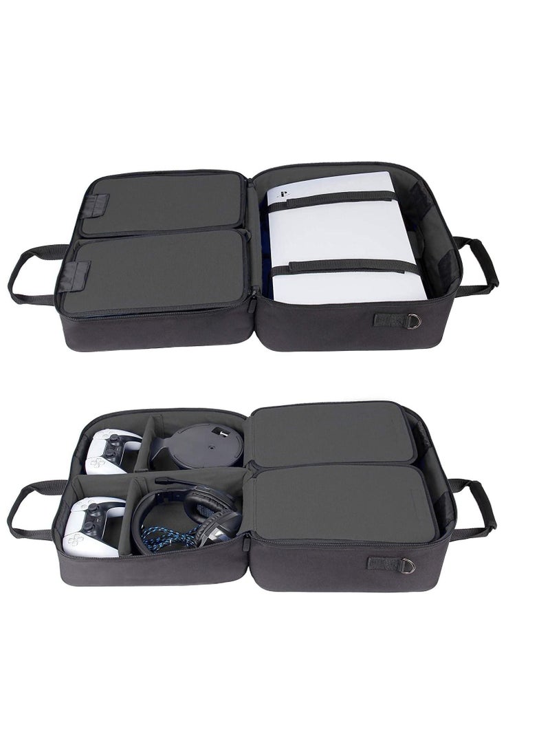 XICEN - For PS5 Case, Console Case Compatible with Playstation 5 and PS5 Digital Edition with Customizable Interior for Playstation Controller PS5 Games Gaming Headset, and Gaming Accessories - Image 1