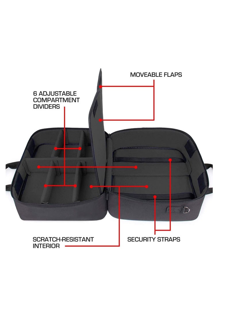 XICEN - For PS5 Case, Console Case Compatible with Playstation 5 and PS5 Digital Edition with Customizable Interior for Playstation Controller PS5 Games Gaming Headset, and Gaming Accessories - Image 1