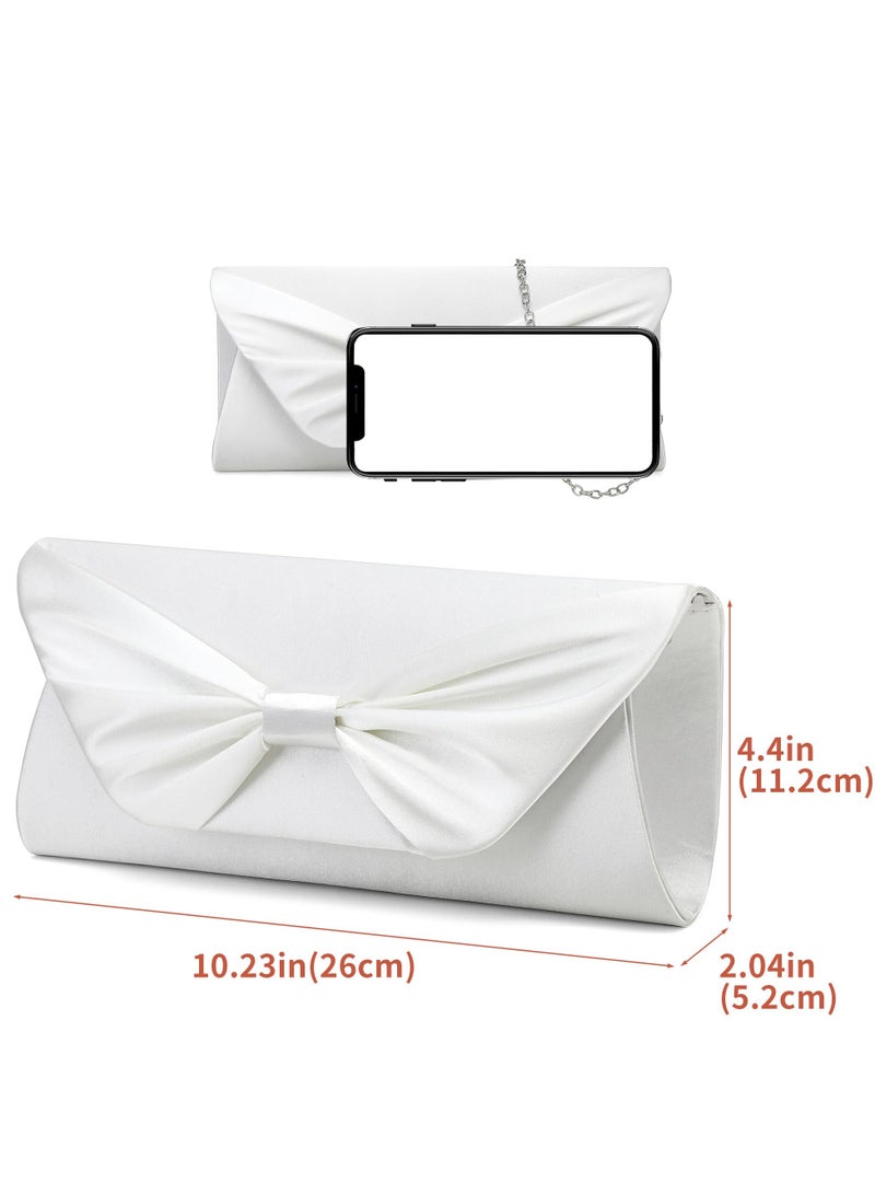 SYOSI Women Suede Envelope Clutch Bag, Evening Elegant Handbags Purse With Detachable Chain For Wedding Bridal Velvet Shoulder Bags - Image 3