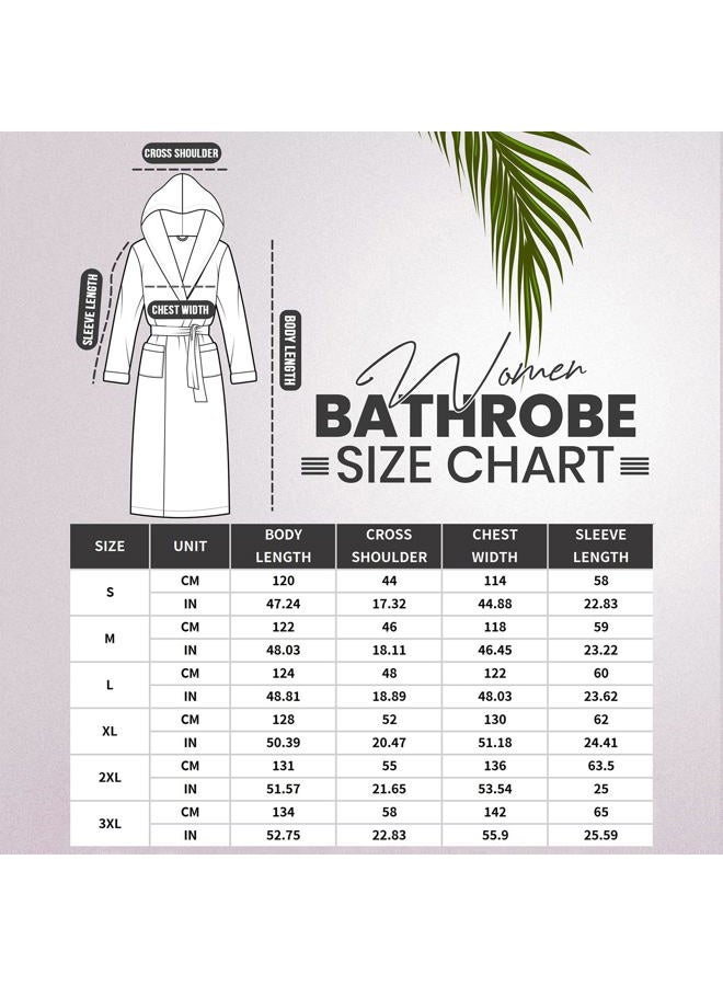 iniber Plush Robes for Women, Womens Robe Long, Fuzzy Fluffy Soft Warm Fleece Hooded Bathrobe, L F01 Gray, XL - Image 5