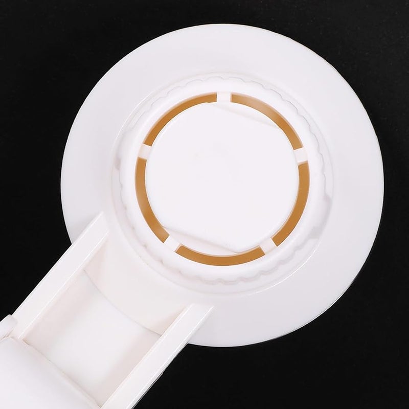 White Plastic Suction Cup Bathroom Tissue Holder Wall Mounted Towel Rack No Drilling Required - Image 3