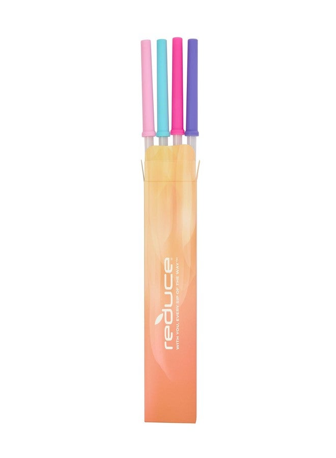 REDUCE Reusable Coldee 2.0 Twirl Straw Set, 4 Pack - Spill-Proof, BPA-Free, Dishwasher-Safe - Fits 14 oz Coldee Tumblers and Mugs, Assorted Colors - Image 3