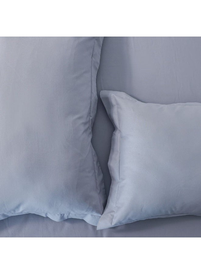 DANUBE HOME Bliss 2 - Pieces Cotton Pillow Case Set - Grey - 50x75 cm | 100% Cotton - 144 Thread Count Decorative Throw Pillowcase Set For Couch Sofas - Image 1