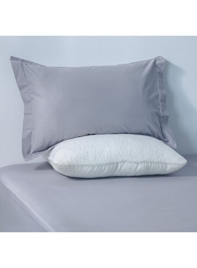 DANUBE HOME Bliss 2 - Pieces Cotton Pillow Case Set - Grey - 50x75 cm | 100% Cotton - 144 Thread Count Decorative Throw Pillowcase Set For Couch Sofas - Image 5