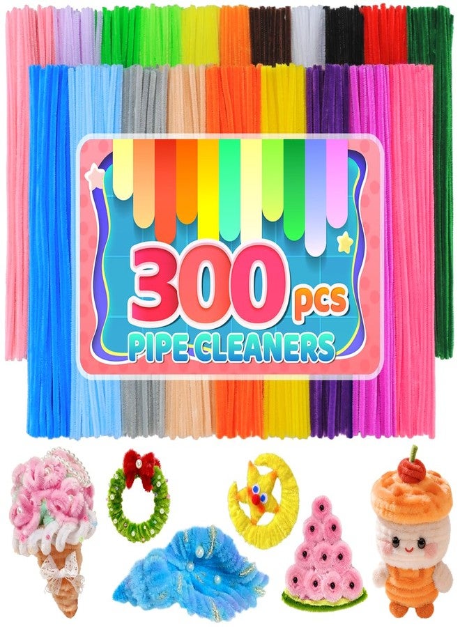 IOOLEEM منظفات أنابيب IOOLEEM، 300 قطعة، 20 لونًا، سيقان الشنيل للأعمال اليدوية وتزيين الحفلات، لوازم الفنون والحرف. - Image 1