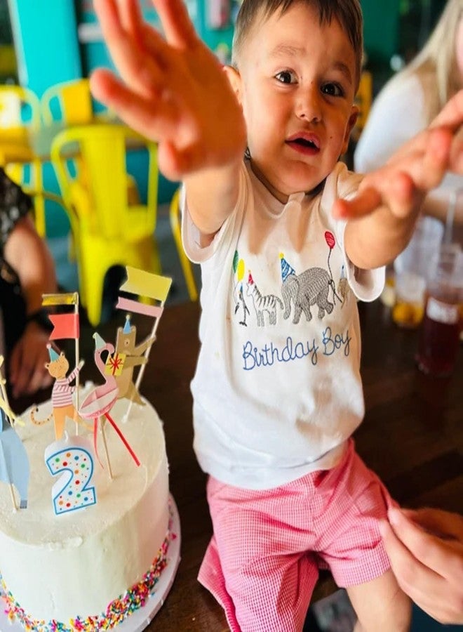 Lamuusaa زي عيد ميلاد طفل صغير لاموسا، تي شيرت مطرّز لعيد الميلاد مع شورتات مربعة، ملابس صيفية (أبيض، 12-18 شهر)  - Image 2