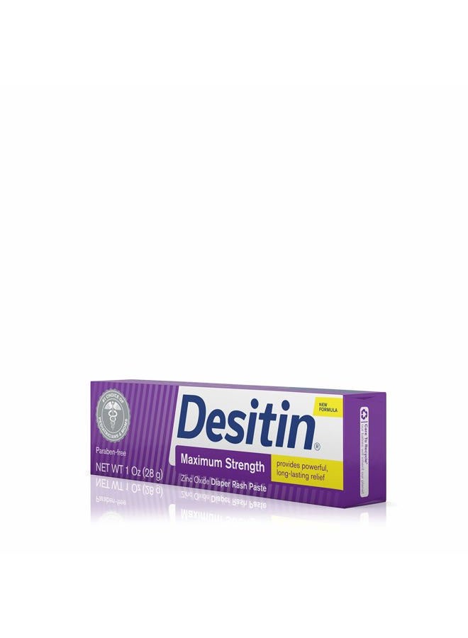 Desitin Maximum Strength Baby Diaper Rash Cream with 40% Zinc Oxide, Travel Size, 1 oz (Pack of 6) - Image 4