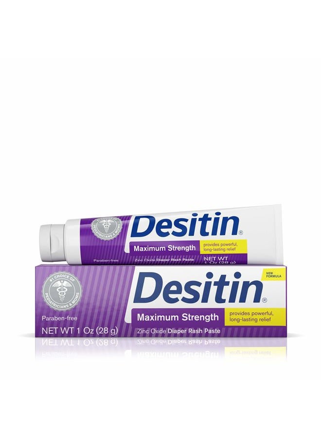 Desitin Maximum Strength Baby Diaper Rash Cream with 40% Zinc Oxide, Travel Size, 1 oz (Pack of 6) - Image 1