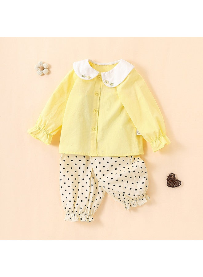 Girls' Baby Autumn Outfit 2025 Fashionable Pure Cotton Two-piece Set Toddler - Image 2