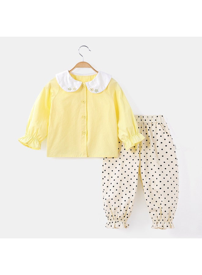 Girls' Baby Autumn Outfit 2025 Fashionable Pure Cotton Two-piece Set Toddler - Image 3