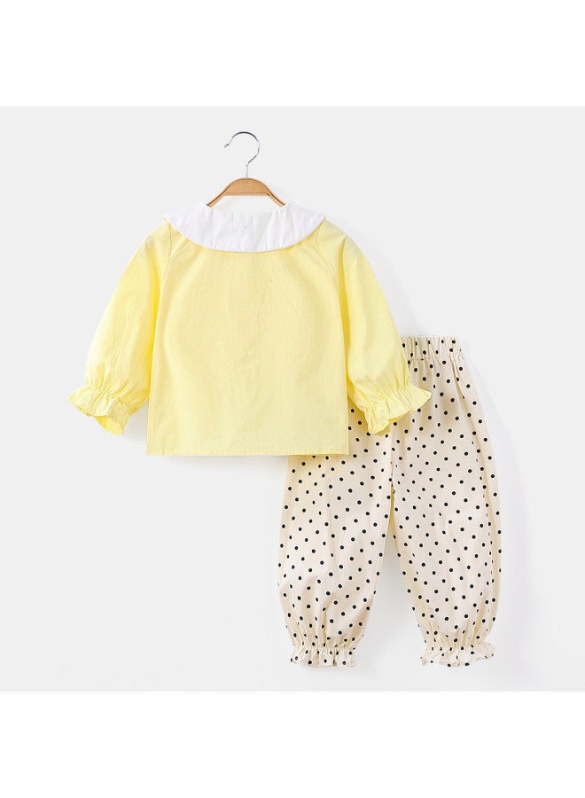 Girls' Baby Autumn Outfit 2025 Fashionable Pure Cotton Two-piece Set Toddler - Image 4