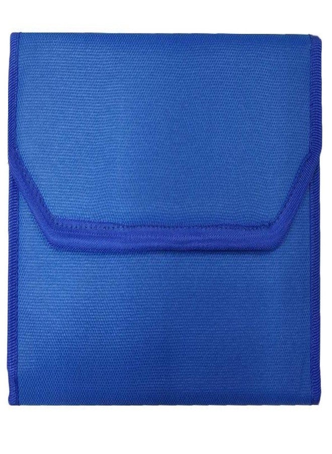 Magpie Collections Nylon Multipurpose Expanding Cheque Book Holder Multi Pocket Travel Organizer Document Bag for Small Accessories- 24 * 12 CM Blue - Image 1