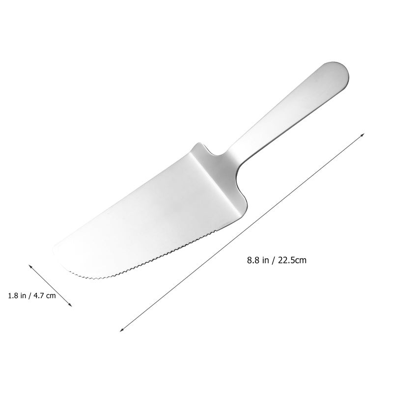Stainless Steel Cake Server Set With Long Short Handle Pizza Paddle Cake Scraper - Image 3