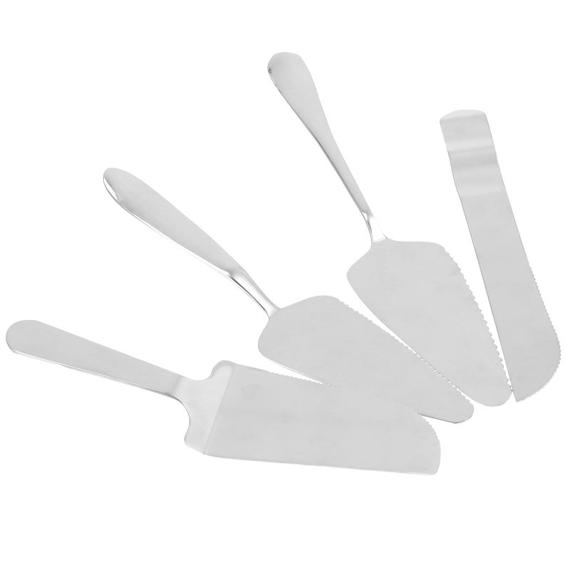 Stainless Steel Cake Server Set With Long Short Handle Pizza Paddle Cake Scraper - Image 2