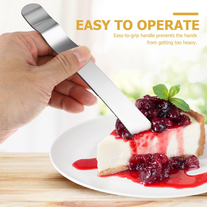 Stainless Steel Cake Server Set With Long Short Handle Pizza Paddle Cake Scraper - Image 4