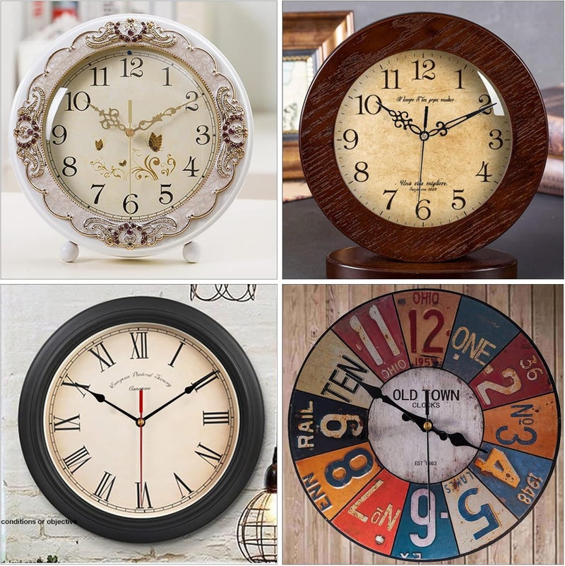 EMOON 6 Pieces Clock Mechanism Replacement Kit with 9 Pack Clock Hands, Silent Sweep Clock Motor Kit Battery Operated for Clock Repair DIY Replacement, Custom Clock - Image 3