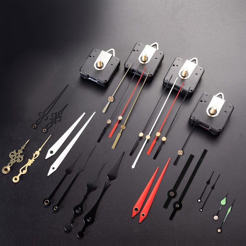 EMOON 6 Pieces Clock Mechanism Replacement Kit with 9 Pack Clock Hands, Silent Sweep Clock Motor Kit Battery Operated for Clock Repair DIY Replacement, Custom Clock - Image 5