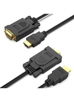 Arabest 2 Pack HDMI to VGA 6 Feet Cable for Computer Monitor Projector HDTV Raspberry Pi Roku PC Laptop Desktop Male to Male Uni-Directional HDMI Source Display Cable Compatible  - Image 1