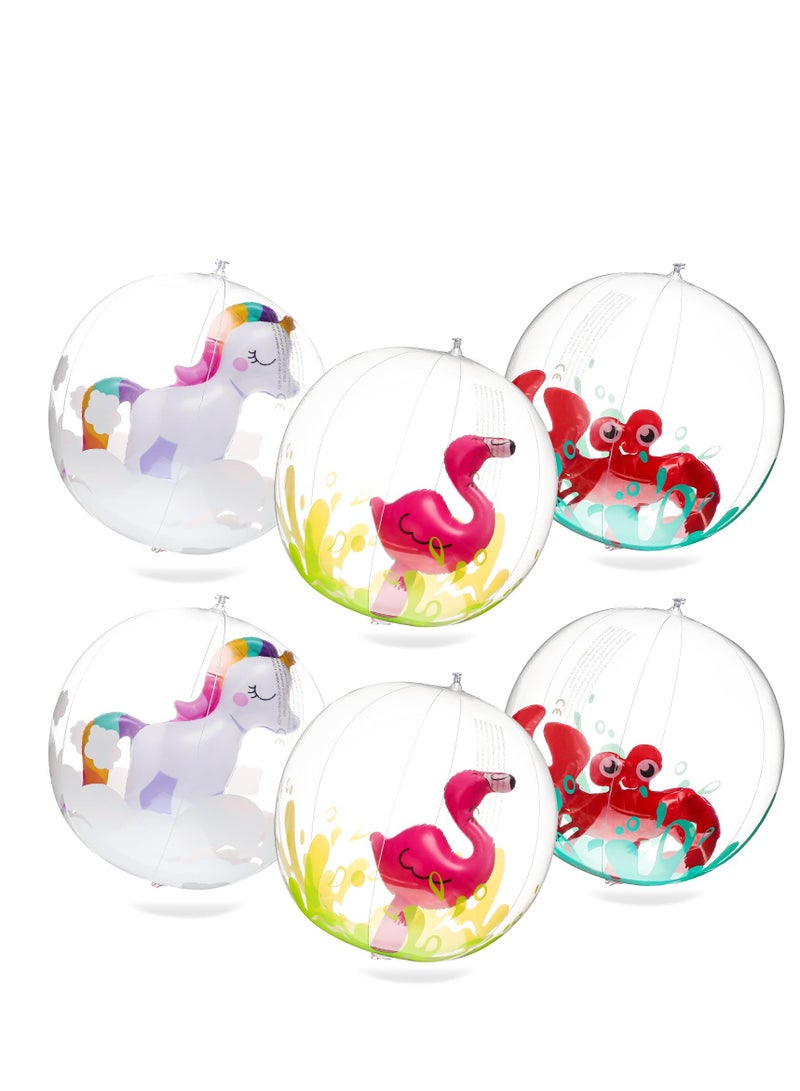 KASTWAVE Beach Balls, 13" Kids Inflatable Beach Balls Birthday Pool Party Gifts Summer Water Toys Pool Games, Summer Outdoor Activities, Kids Boys and Girls Beach Pool Party Toys (6 Pack) - Image 1