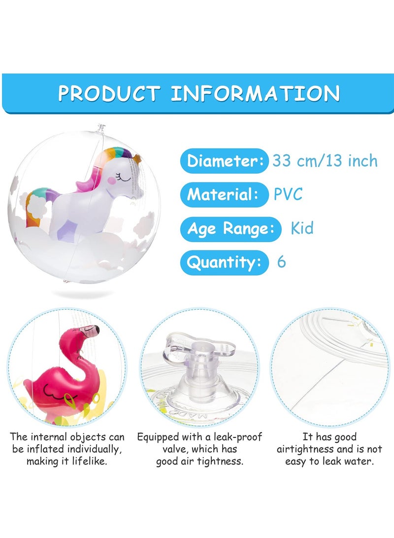 KASTWAVE Beach Balls, 13" Kids Inflatable Beach Balls Birthday Pool Party Gifts Summer Water Toys Pool Games, Summer Outdoor Activities, Kids Boys and Girls Beach Pool Party Toys (6 Pack) - Image 3