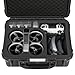 YETEETH حقيبة لجهاز DJI Avata 2 درون كومبو حقيبة صلبة مقاومة للماء مع رغوة لجهاز Avatar 2 Fly More Combo ونظارات 3 ووحدة التحكم عن بعد 3FPV وبطاريات تناسب ملحقات درون DJI فقط - Image 3