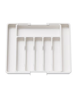 MIXDE Silverware Drawer Organizer, Expandable Utensil Tray for Kitchen, Adjustable Flatware and Cutlery Holder, Compact Plastic Storage for Spoons Forks Knives, Large  - Image 1