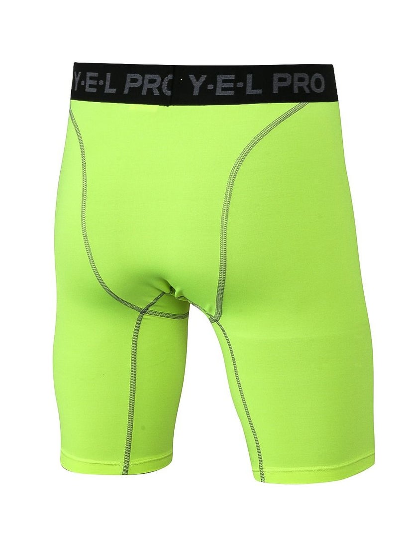 Loquat Men Quick Dry Breathable Elastic Shorts Green  - Image 2