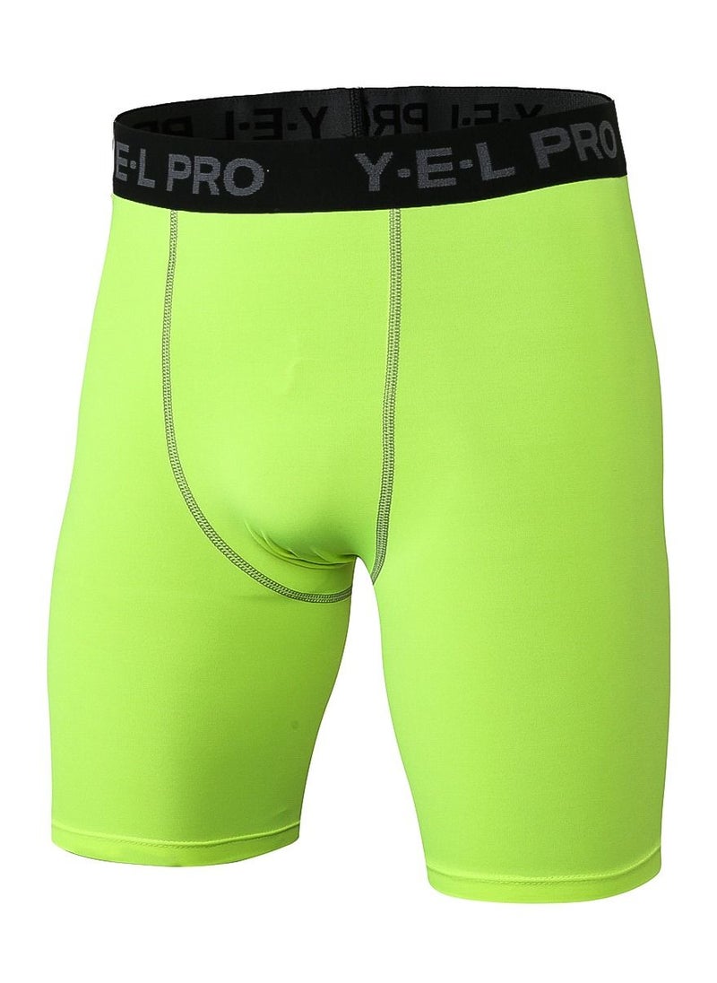 Loquat Men Quick Dry Breathable Elastic Shorts Green  - Image 1