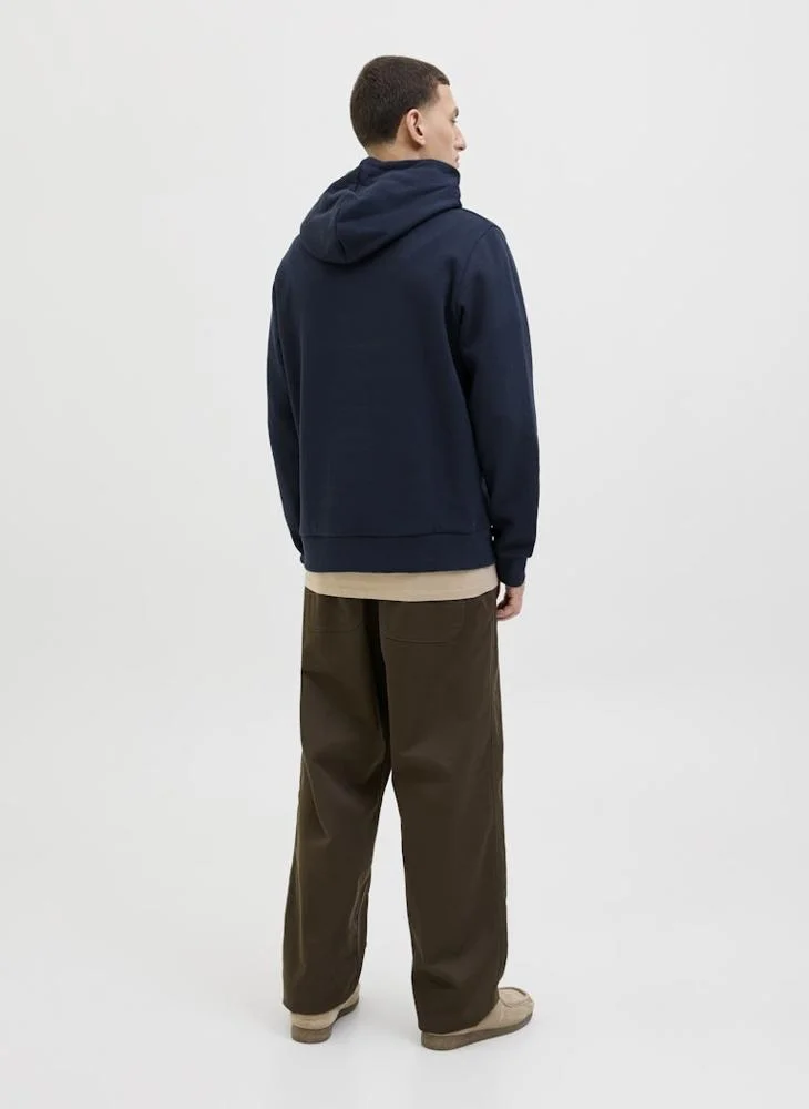 JACK & JONES Logo Regular Fit Pullover Hoodie