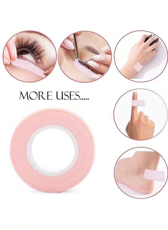 6 Rolls Eyelash Extension Tape, Breathable Non-Woven Beauty Tape for Eye Makeup & Eyeliner, Face Lift Adhesive Tape Makeup Tools & Accessories, Multicolor (Pink Green Purple) - Image 3