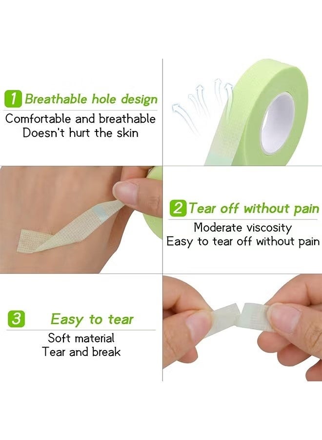 6 Rolls Eyelash Extension Tape, Breathable Non-Woven Beauty Tape for Eye Makeup & Eyeliner, Face Lift Adhesive Tape Makeup Tools & Accessories, Multicolor (Pink Green Purple) - Image 5