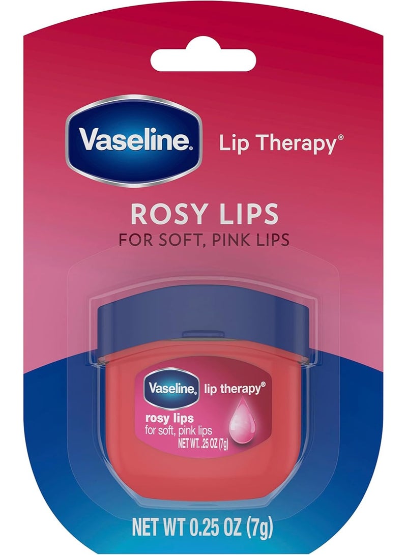 Vaseline Lip Therapy Rosy Lips – Moisturizing Lip Balm Jar for Soft Pink Lips – 7g - Image 1