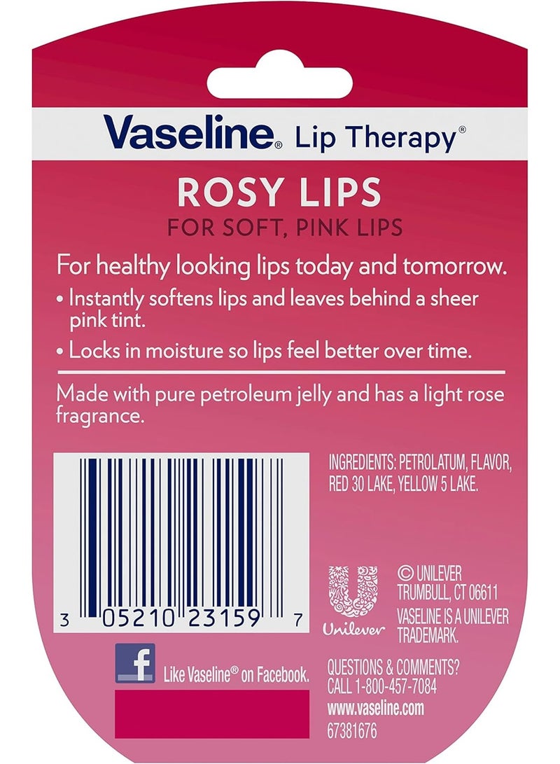 Vaseline Lip Therapy Rosy Lips – Moisturizing Lip Balm Jar for Soft Pink Lips – 7g - Image 2