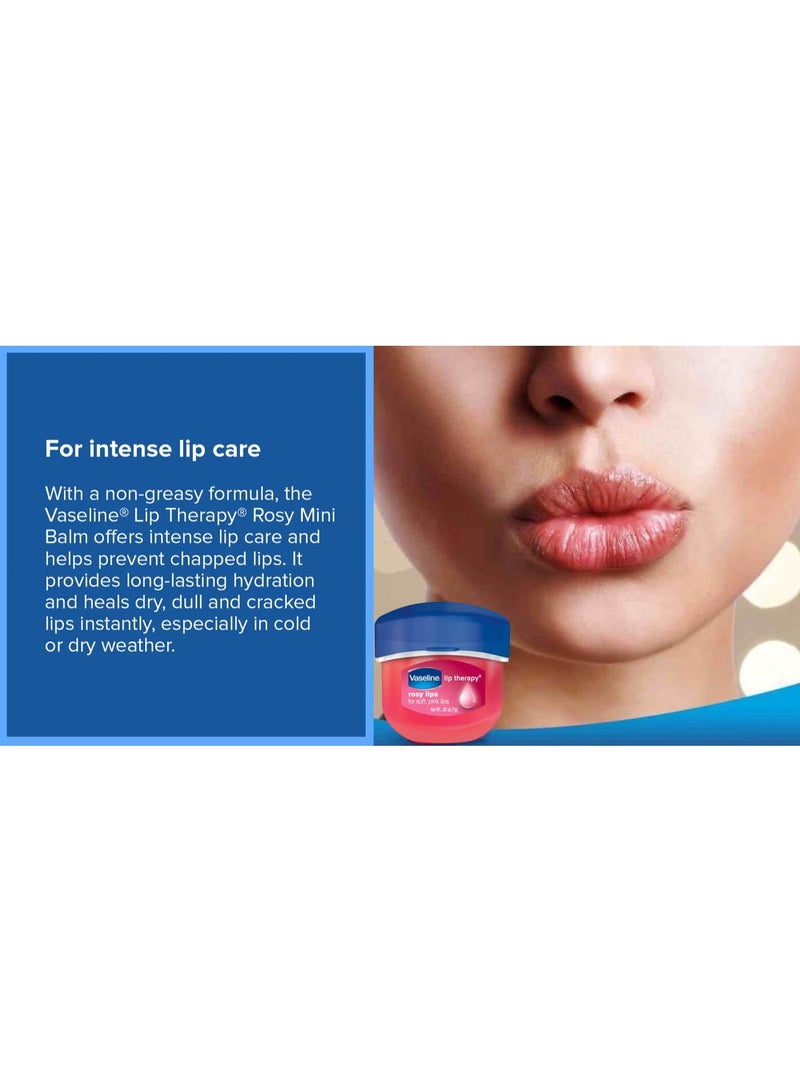 Vaseline Lip Therapy Rosy Lips – Moisturizing Lip Balm Jar for Soft Pink Lips – 7g - Image 4