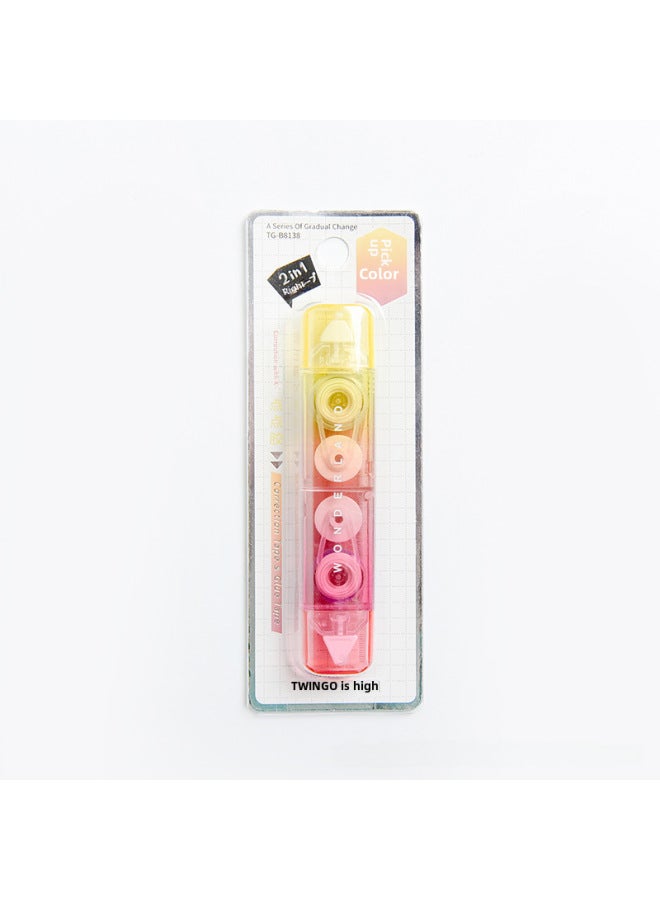 TwinGo Correction Tape Dot Glue Two-in-one Dual-use Correction Tape Gradient Student Portable Correction Tape - Image 1