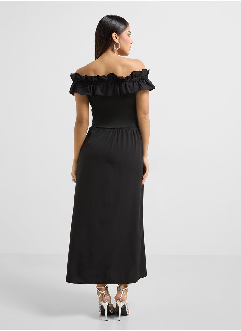 ELLA Ruffled Off Shoulder Dress  - Image 2
