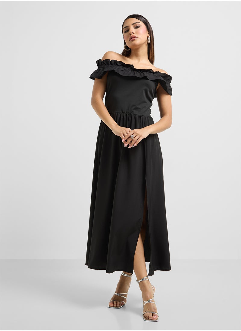 ELLA Ruffled Off Shoulder Dress  - Image 4
