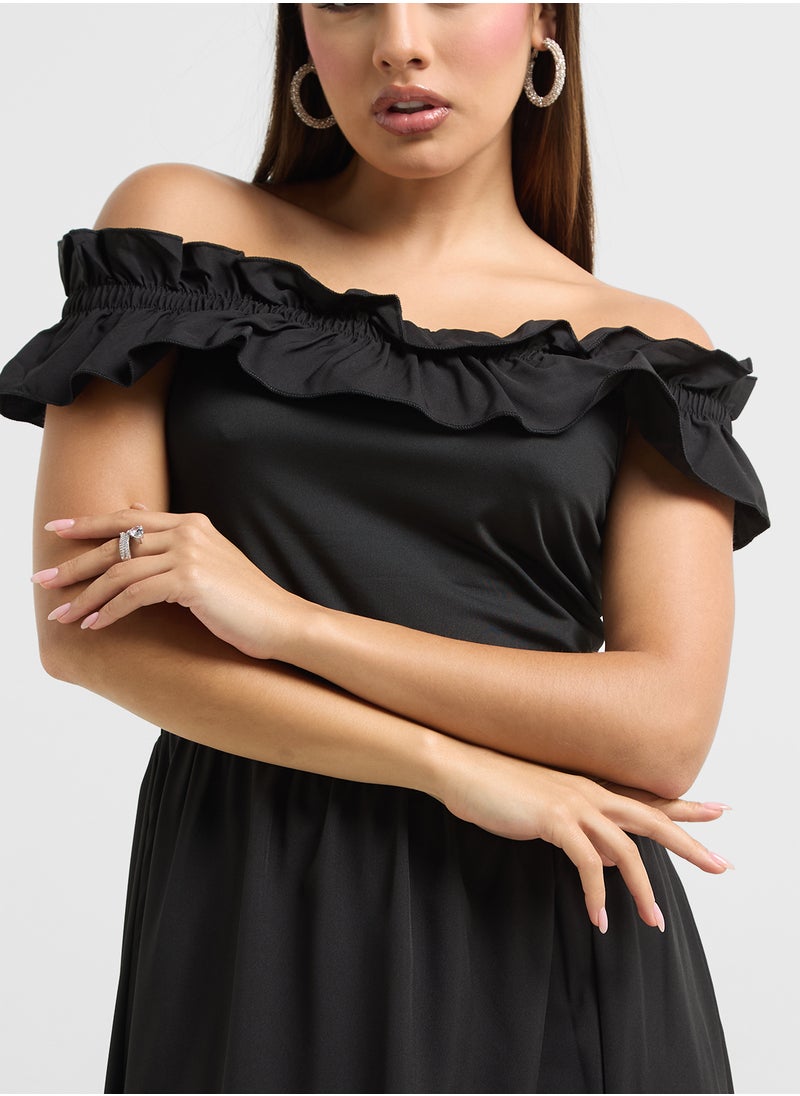 ELLA Ruffled Off Shoulder Dress  - Image 3