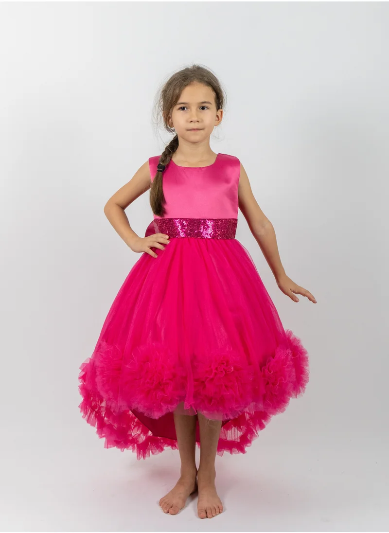D'Daniela Party Dresses for Girls Light Red