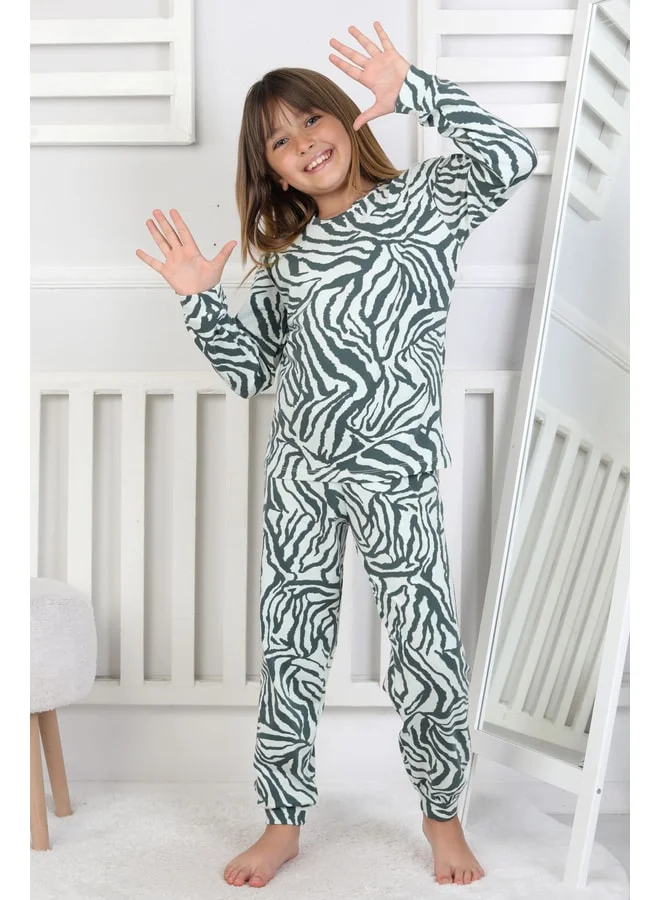 zuzunga Tiger Pattern Girls' Pajama Set