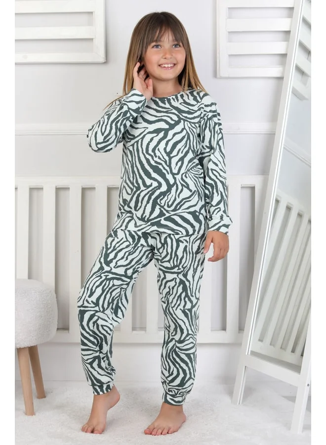 zuzunga Tiger Pattern Girls' Pajama Set