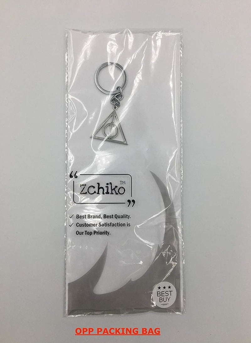 Zchiko Harry Potter Deathly Hallows Keychain_ Silver - Image 5