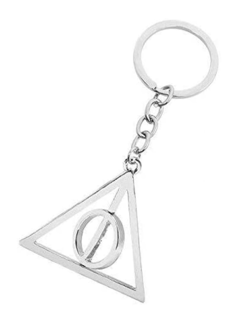 Zchiko Harry Potter Deathly Hallows Keychain_ Silver - Image 1