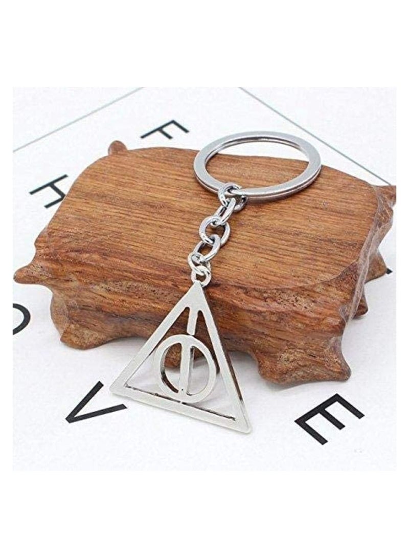 Zchiko Harry Potter Deathly Hallows Keychain_ Silver - Image 2