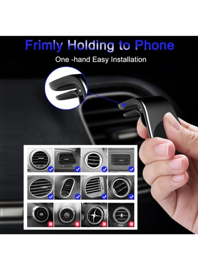 HEXABEX Car Mobile Holder,  Air Vent Magnetic Mobile Phone Holder Black  - Image 2