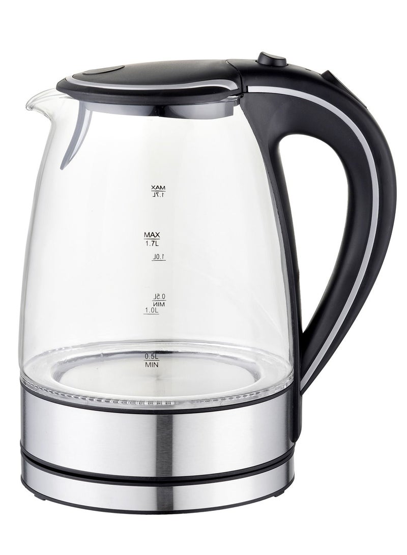 مايكروبلس غلاية زجاج كهربائية مع ضوء LED من الأسفل بسعة 1.7لتر بقدرة 2200واط - Image 2